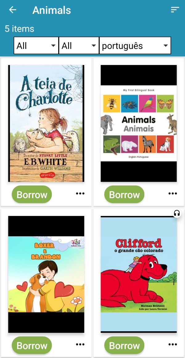 Screencapture of CloudLibrary Kids Mode 2 app 